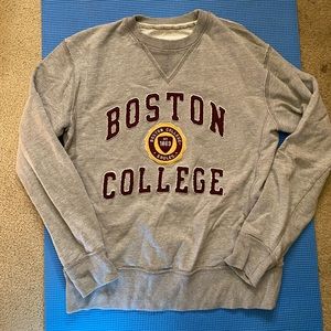 Grey Boston College Crew Neck Sweatshirt